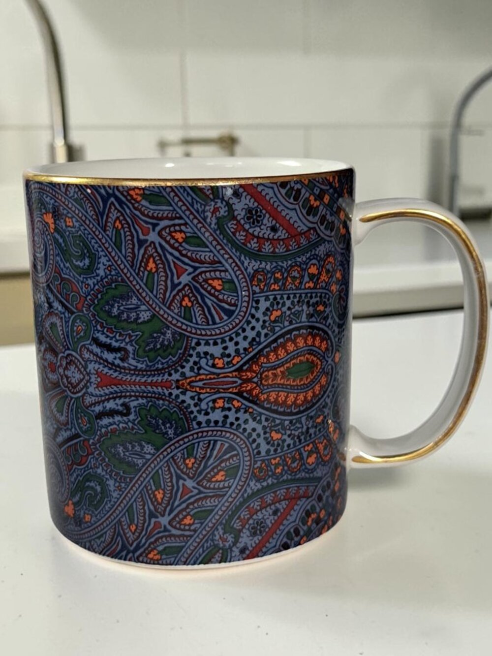 Ralph Lauren Wedgwood King Charles Paisley Mug
